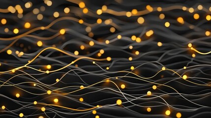 A digital illustration of a network of glowing lines and circles.