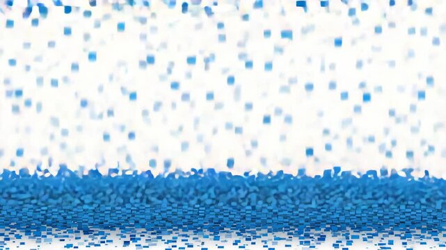 Blue and white pixelated abstract gradient background