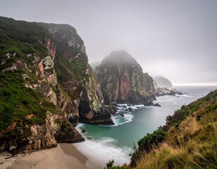 Nature and mountains and sea