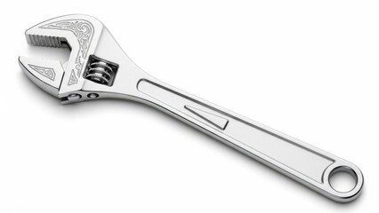 Obraz premium Adjustable wrench on white background