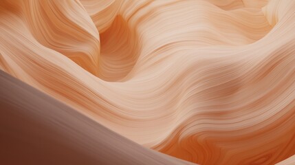 Fototapeta premium A close-up view of a textured surface with swirling lines and patterns in shades of peach and brown.