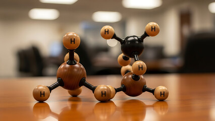 Molecular Model Ethane Chemical Structure Science Education