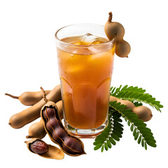 Iced Tamarind Juice with Pods and Leaves