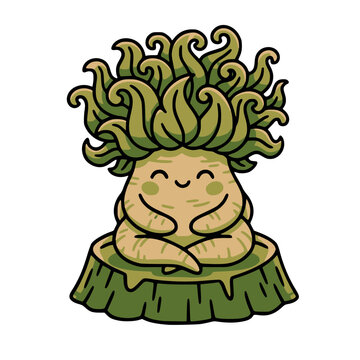 Mandrake on Tree Vector