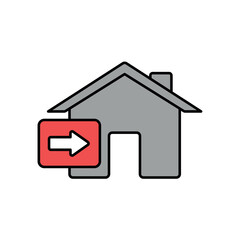 Fototapeta premium Icon a Move In, isolated against a clean background.