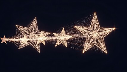 Sparkling stars shining brightly in the dark night sky