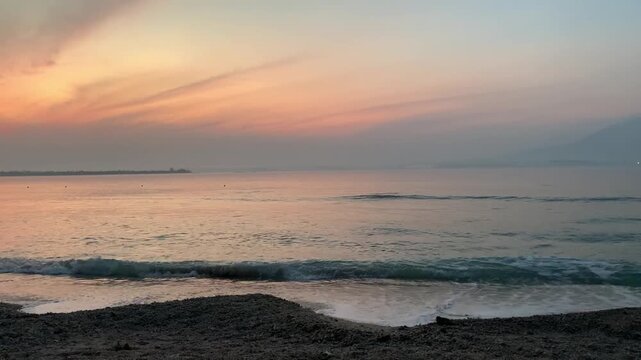 Beach footage at sunrise