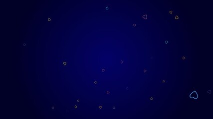 Falling Hearts Animation on White Background Love, Wedding Valentine Greeting Stock Video. Falling love emojis animation overlay isolated on white background 4K stock video