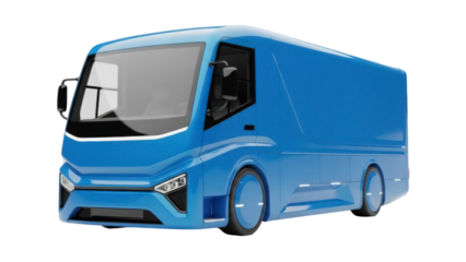 Isolated electric delivery van concept for urban logistics, zero emission freight vehicle