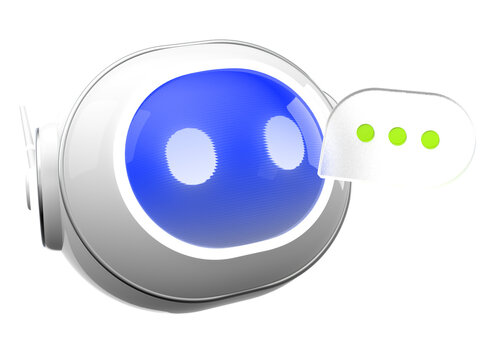 AI assistant with speech bubble, Chatbot communication and customer support icon