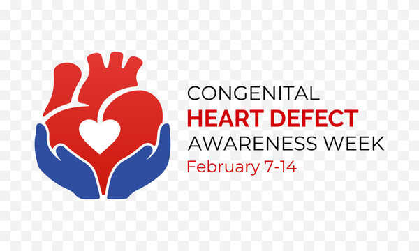 Congenital Heart Defects Awareness Week observed in February. Medical holiday concept background suitable for banners, posters, cards, and placards with clear text space and standard color palette.