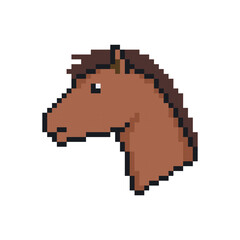 horse head draw pixel art