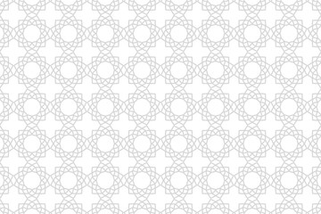 Seamless Geometric Pattern Background. Modern Abstract Light Gray Line Art Ornament
