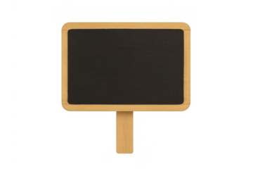 Blank chalkboard wood sign transparent background