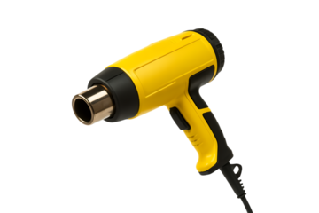 Yellow and black heat gun on black background hot air gun tool