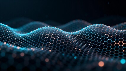 Abstract hexagonal wave pattern