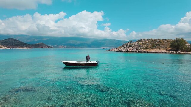 Scenic view of Kastellorizo (Megisti Island) in Greece
