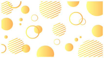 ポップな円のメンフィス背景 オレンジ グラデーション	
