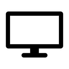 テレビのシルエットアイコン素材