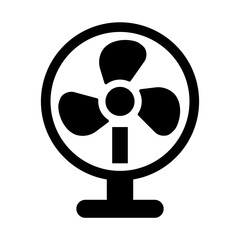 扇風機のシルエットアイコン素材