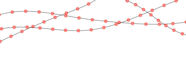 Red Christmas Light Garland Background with Luminous Festive String Lights Holiday Decoration Festive Bokeh Winter Celebration