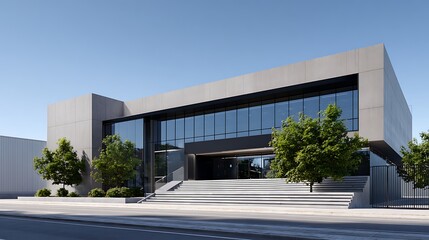 Modern architectural design urban area exterior view contemporary style daylight innovation