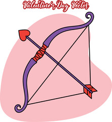 Cupid Arrow Shooting Hearts Vector Graphic