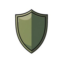 Illustration of a flat colored shield icon on a plain background