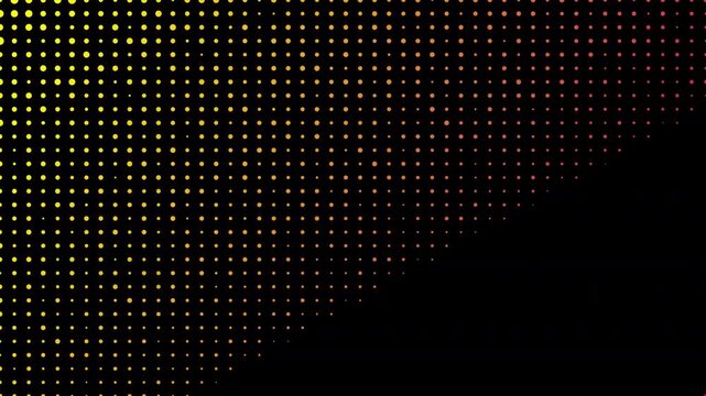 Golden dotted audio spectrum grid overlay on transparent background for futuristic music visualization