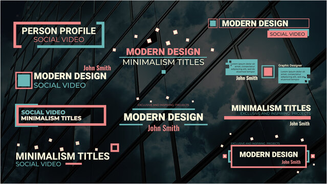 The Lower Thirds Open Out of Lines and Shapes and Create Typography