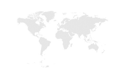 Obraz premium Strip world map vector illustration on white background