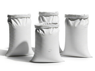 Four large white bags of material