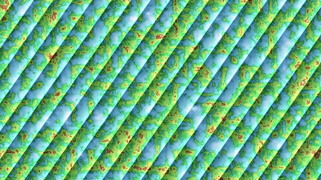 Abstract Diagonal Stripes Pattern Green Blue Textured Background.