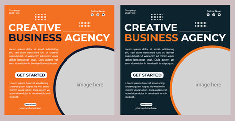 Naklejka premium business social media post design and Vector illustration template