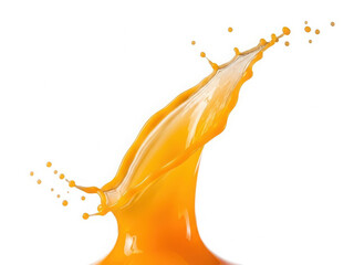 Vibrant orange liquid splash