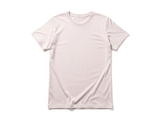 Plain light pink t-shirt on white background