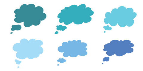 Set of hand drawn speech bubble Blank empty message box Textbox frame for banners, price tags, stickers, design