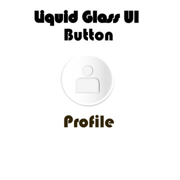 3d liquid glass profile button for ui and ux design