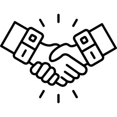 Obraz premium Handshake Outline Icon
