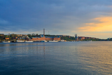 Sweden Stockholm city view on a sunny summer day