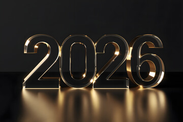 Golden Glow: Luxury 2026 New Year's Banner