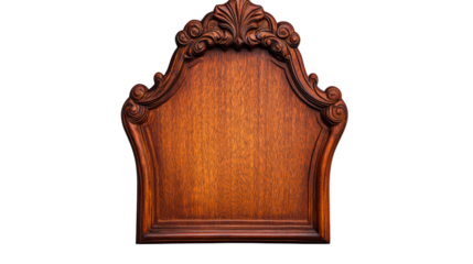 Wooden ema prayer plaque with blank surface traditional shrine on transparent background