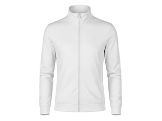 White Long Sleeve ZipUp Jacket for Men Casual Sportswear Top Fashion Wear