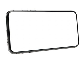 Modern smartphone frame outline design isolated on transparent background for UI design