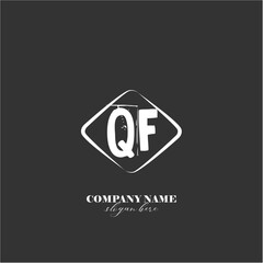 Vector QF illustration of a logo for a company background abstract