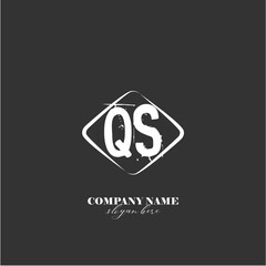 Vector QS illustration of a logo for a company background abstract