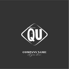 Vector QU illustration of a logo for a company background abstract