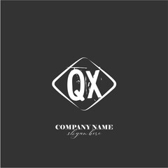 Vector QX illustration of a logo for a company background abstract