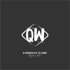 Vector QW illustration of a logo for a company background abstract