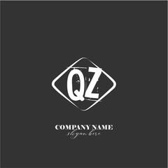 Vector QZ illustration of a logo for a company background abstract
